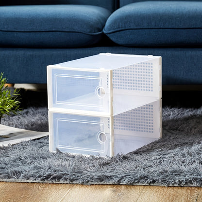 Clear Stackable Shoe Storage Organizer Boxes 12/15 Pack – Space-Saving Shoe Boxes for Closet & Entryway