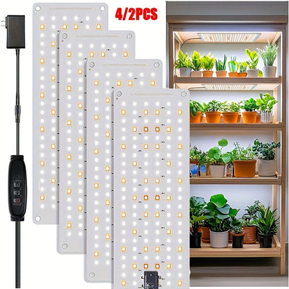 540 LED Grow Light Panel Full Spectrum | 3 Lighting Modes 10 Dimmable Levels 3 Timer Settings Under Cabinet | Indoor Plant Light 2 or 4 Pack