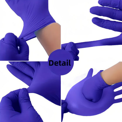 Disposable Nitrile Gloves 500pcs Dark Purple 4.5 Mil Latex-Free Powder-Free S/M/L/XL Kitchen Cleaning Pet Care Multi-Purpose
