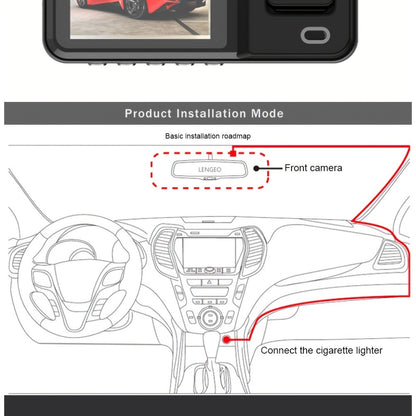 3 Channel Dash Cam Front Rear Inside 1440P+1080P+1080P with 64GB SD Card, Super Night Vision, Loop Recording, G-Sensor, Motion Detection, 24-Hour Parking Mode