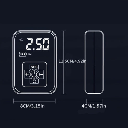 Portable Tire Inflator Air Compressor 150PSI 100W Cordless 4000mAh Digital Display 5 Modes USB-C Fast Charge for Car Motorcycle Bicycle Ball Auto Shut-Off Yellow Blue Black Silver