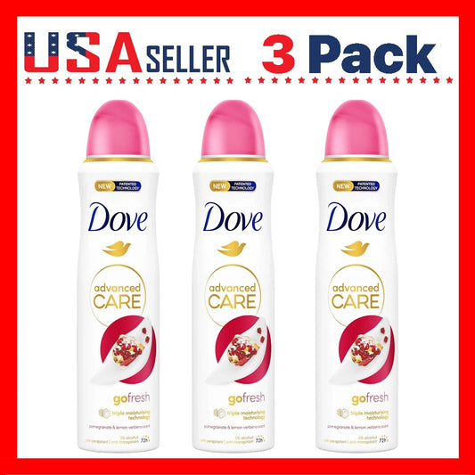 Pomegranate & Lemon Verbena Body Spray for Women Dove Go Fresh 150ml Long Lasting Freshness Quick Dry Invisible No White Marks Non-Sticky Lightweight Daily Deodorant Spray for Gym Travel 5oz