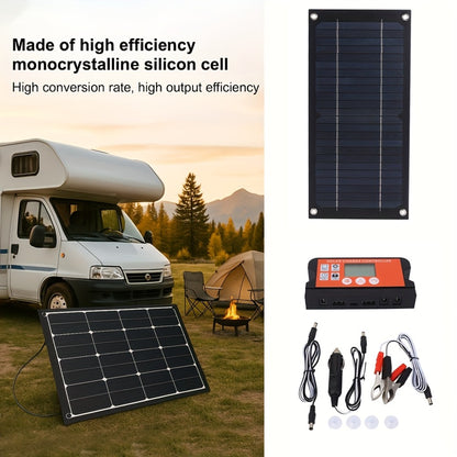 600W Solar Panel Kit with Battery Charge Controller - 36V Off-Grid Power for Car, Caravan, RV & Outdoor Use