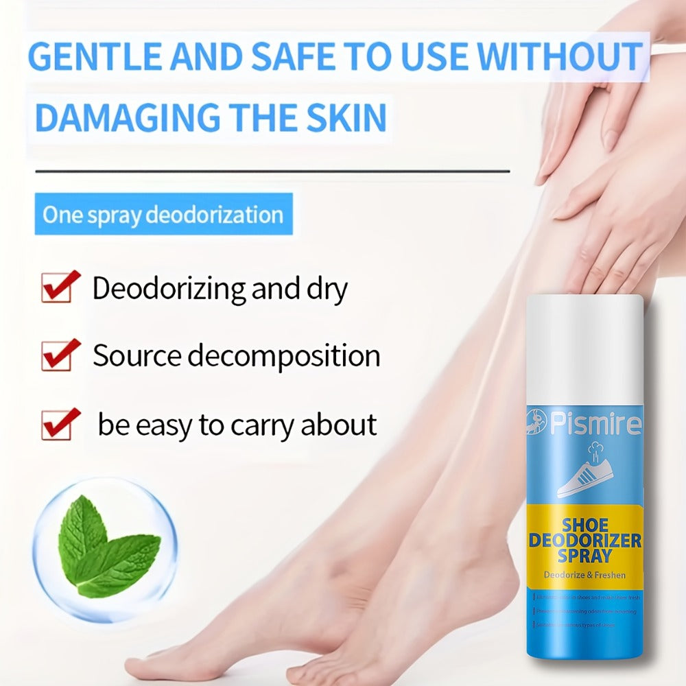 Plismire Shoe Deodorizer Spray, 260 ml Can for Shoes, Socks, Shoe Cabinets, Locker Rooms and Gyms