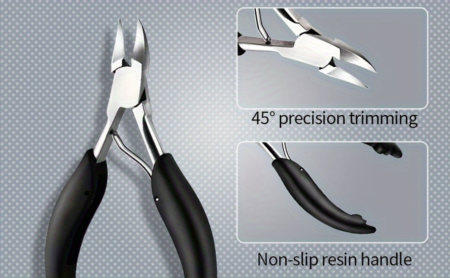 Heavy Duty Toenail Clippers Set 3 Piece for Thick Nails — Wide Jaw Stainless Steel Straight & Angled Nail Clipper with Nail File, Large Nail Cutter for Men Seniors Women Ingrown Toenail Pedicure Tool