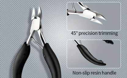 Heavy Duty Toenail Clippers Set 3 Piece for Thick Nails — Wide Jaw Stainless Steel Straight & Angled Nail Clipper with Nail File, Large Nail Cutter for Men Seniors Women Ingrown Toenail Pedicure Tool