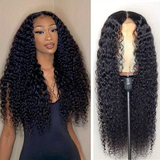 Body Wave Human Hair Wig 4x4 HD Transparent Lace Closure 180% Density | 100% Brazilian Pre Plucked Baby Hair Glueless Natural Black 14-26 Inch for Women