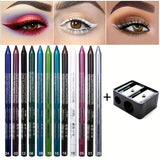 12pcs Eyeliner With Pencil Sharpener