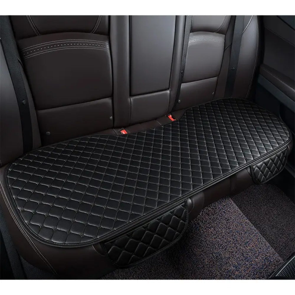 Car Seat Cover Rear Bench Protector with Source-Listed Water-Resistant Surface in Black or Red