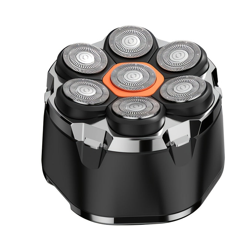 Palm-Size Multi-Rotary Electric Shaver with Display in 5D, 7D and Type A Checkout Styles Pictured