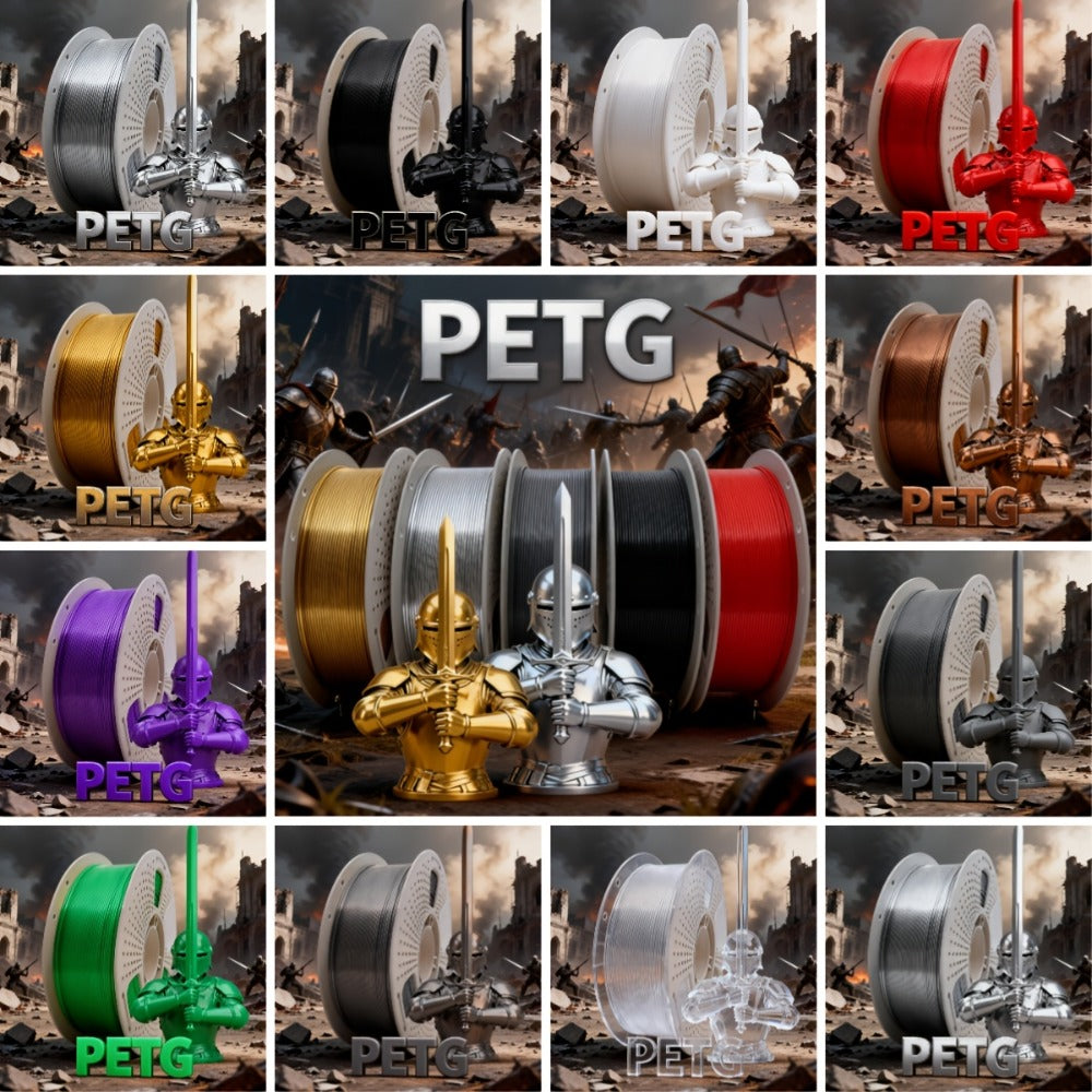 3D Printer Filament PETG 1.75mm 1kg Vacuum-Packed Spool with Nine Color and Finish Options