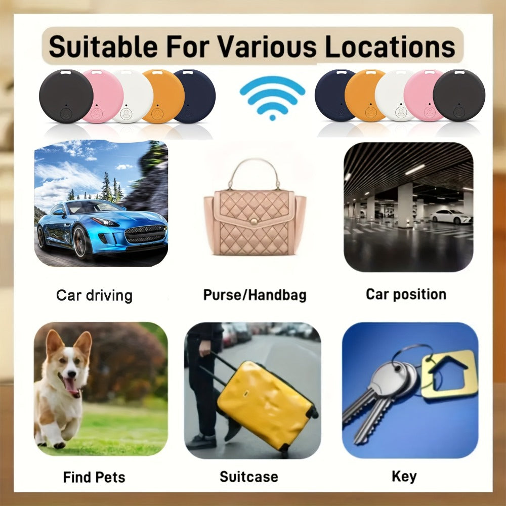 Bluetooth Key Finder Anti-Loss Tracker 6-Pack – Smart Wireless Locator for Car Wallet Bag Luggage Pets Kids – White / Mixed Colors / Black & White Combo
