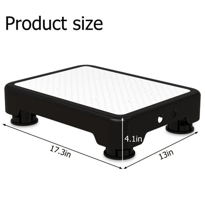 Non-Slip Step Stool Heavy Duty 550LBS Capacity Portable One Step Platform for Elderly Adults - Anti-Slip Rubber Mat Height Adjustable Indoor Outdoor Use Bed Car Door Bathroom Stair