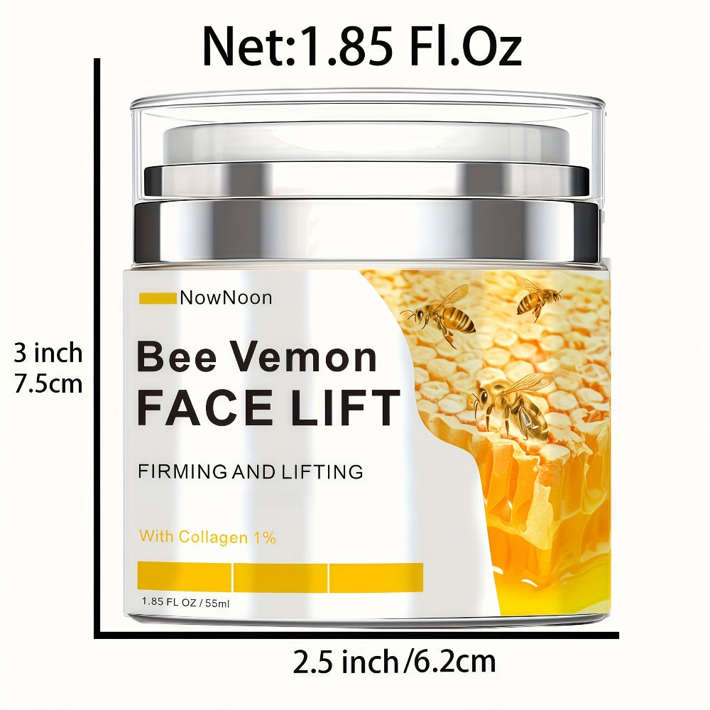 Face Cream Bee Venom 50g Formula with Hyaluronic Acid, Collagen and Vitamin E in Lightweight Texture