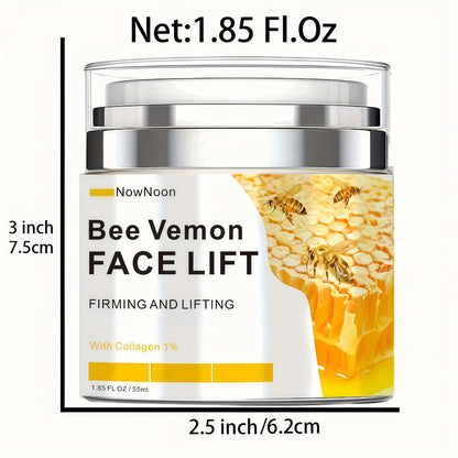Face Cream Bee Venom 50g Formula with Hyaluronic Acid, Collagen and Vitamin E in Lightweight Texture