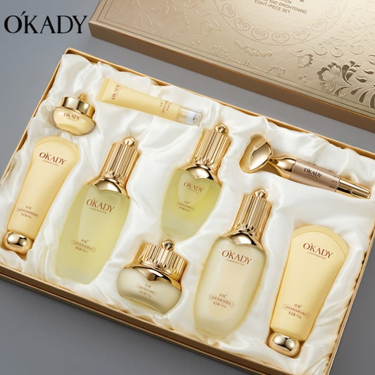 Ginseng Skincare Set 9-Piece Gift for Women Anti-Aging Alcohol-Free Hypoallergenic Facial Kit OKADY Complete Skincare Routine Mom Girlfriend Birthday Holiday