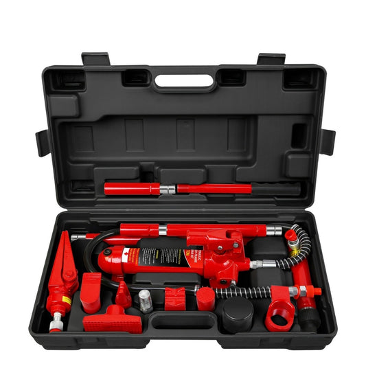 Porta Power Hydraulic Jack Kit 4 / 10 / 20 Ton, High Carbon Steel Body Repair Ram Set for Pulling Pushing Lifting Bending Straightening, Auto Overload Protection, Cars Trucks Farm Equipment, with Case
