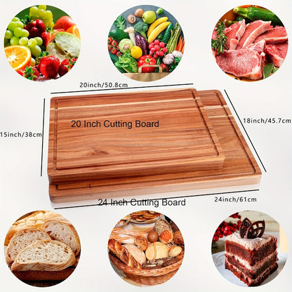 Cutting Board Bamboo-Look Juice-Groove Board with Five Size and Build Options for Prep or Serving