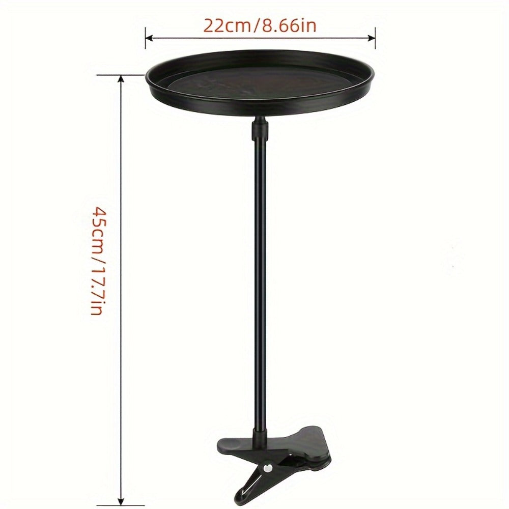 Car Seat Back Tray Table 360° Rotating - Foldable Food Drink Snack Organizer Tray for Car Interior, Non-Slip ABS Travel Tray for Road Trips