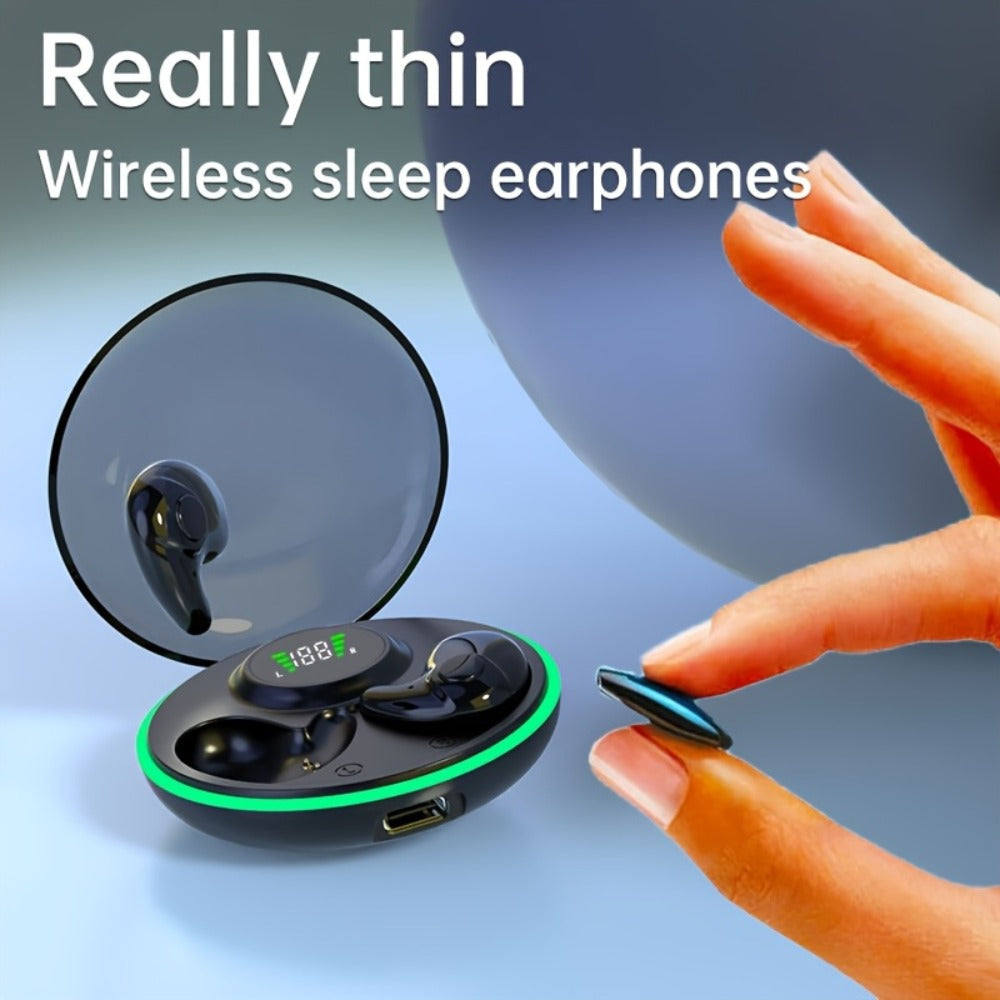 Invisible Sleep Earbuds TWS Hi-Fi Stereo Wireless Bluetooth Digital Screen Ultra-Long Battery 3 Colors for Android Apple Samsung All Smartphones Cycling Running Sports