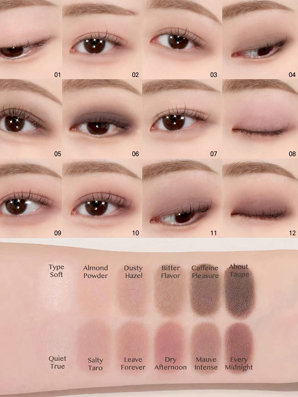Eyeshadow Palette 12 Colors with Brush 2-in-1 Eyeshadow & Blush – Shimmer Glitter Matte Pearlescent Shades, Waterproof Long-Lasting Light Pink Series, Travel Size Eye Makeup for Women & Beginners