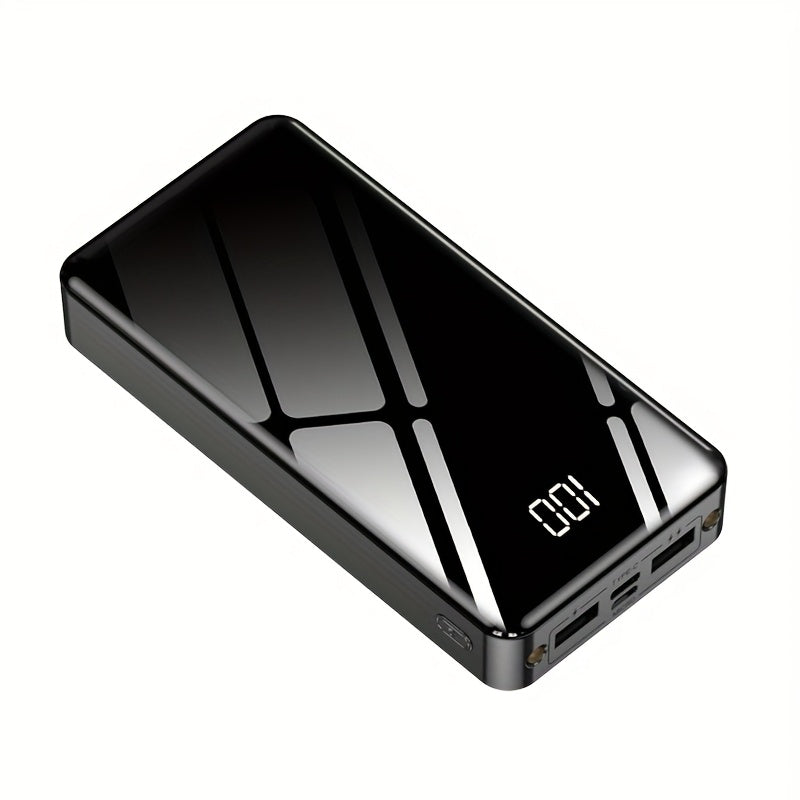 Power Bank 30000mAh or 100000mAh with 22.5W Charging, Digital Display and LED Flashlight in Black or Red