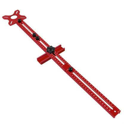 Router Circle Cutting Jig with Adjustable Red Guide Rail for Woodworking Routers and Circular Cutting Projects