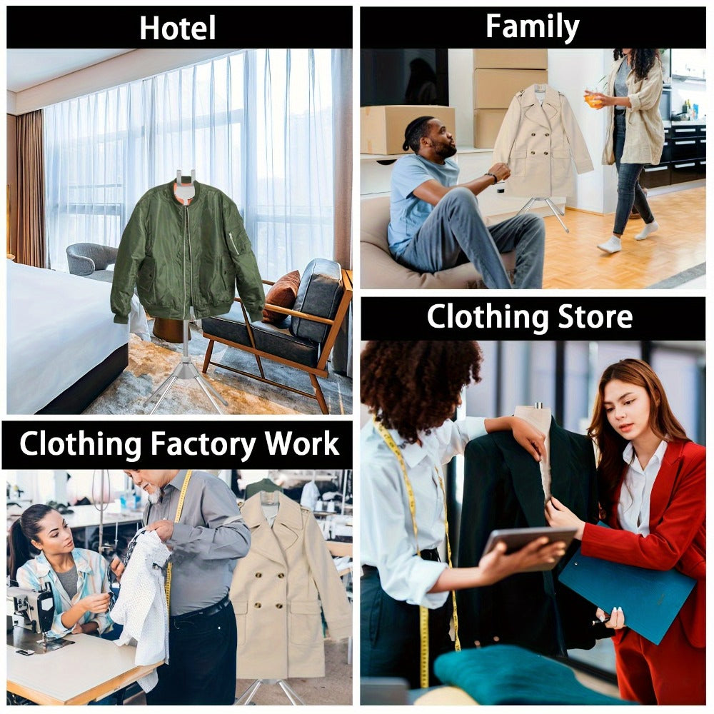 Clothes Drying Rack Foldable Height Adjustable Telescopic Ironing Rack, Aluminum Alloy Garment Rack with 360° Rotating Arm, Multi-Layer Hanging Drying Stand, Space-Saving Laundry Rack for Home Bedroom