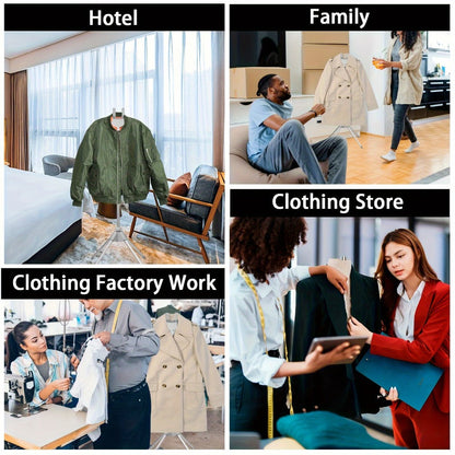 Clothes Drying Rack Foldable Height Adjustable Telescopic Ironing Rack, Aluminum Alloy Garment Rack with 360° Rotating Arm, Multi-Layer Hanging Drying Stand, Space-Saving Laundry Rack for Home Bedroom