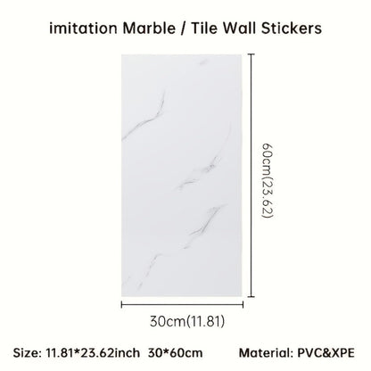 Marble Peel and Stick Wall Panels Self-Adhesive 3D Decorative Tiles - Glossy Marble Sheets, for Entryways, Bedrooms and Living Spaces
