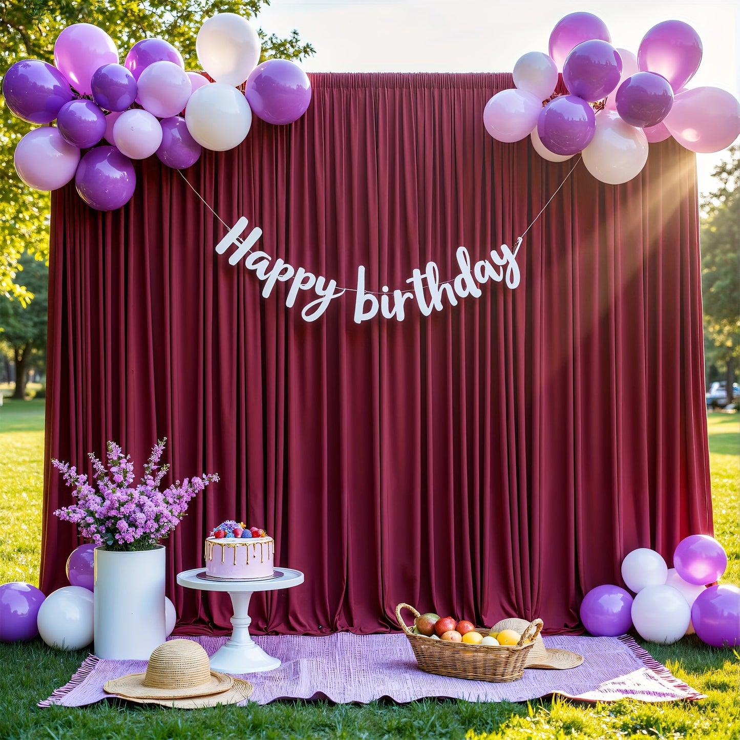Two-Piece Photography Backdrop Curtain Set, 59 x 118 Inches per Panel, with Rod Pockets and Color Options