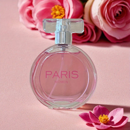 Perfume Paris-Inspired Eau de Parfum for Women 100ml in Pink Rose-Cap Bottle & Gift Box for Daily Wear