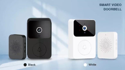 Voice Change Doorbell Camera Wireless HD 960P – Night Vision, Two-Way Audio, Motion Alert Push Notification, 2.4GHz WiFi, Rechargeable Battery, Remote Mobile View, Single or 2-Pack, Black White