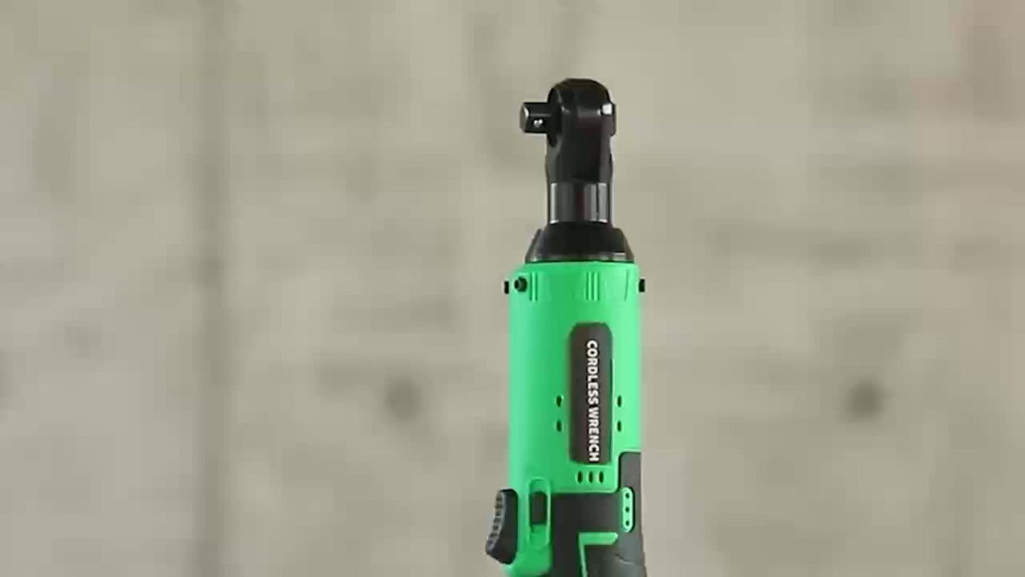 12V Cordless Ratchet Wrench Set 3/8" Drive | 40 Ft-lbs Torque, Variable Speed Trigger, Lithium-Ion Battery, 7 Sockets Included
