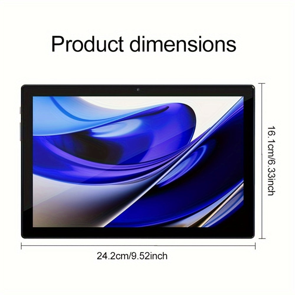 2-in-1 Tablet 10.1 Inch Android 14 12GB RAM 128GB ROM Octa-Core 5G WiFi 6 GMS Certified IPS 1280x800 Display with Keyboard Mouse Case Stylus USB OTG Dual Camera Portable Tablet PC Silver