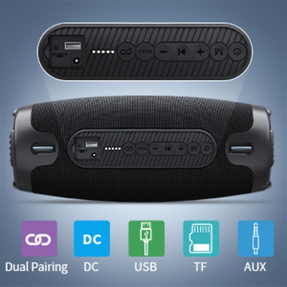 Bluetooth Speaker Ortizan 100W Boombox with 14000mAh Battery, IPX7 Rating, RGB Lights, USB and Carry Strap