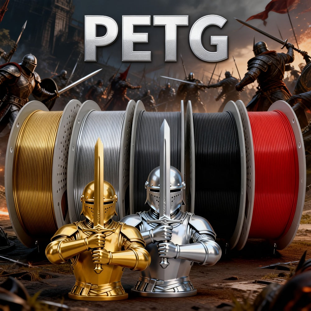 3D Printer Filament PETG 1.75mm 1kg Vacuum-Packed Spool with Nine Color and Finish Options