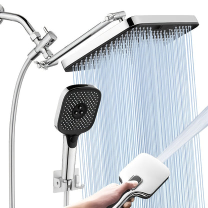 High Pressure Rainfall Shower Head Combo with Handheld Spray – 9 Spray Settings, 180° Adjustable Bracket, Stainless Steel Hose, Anti-Clog Nozzles, Modern Bathroom Shower System