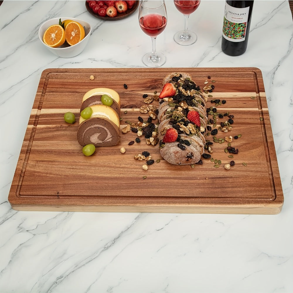 Cutting Board Bamboo-Look Juice-Groove Board with Five Size and Build Options for Prep or Serving