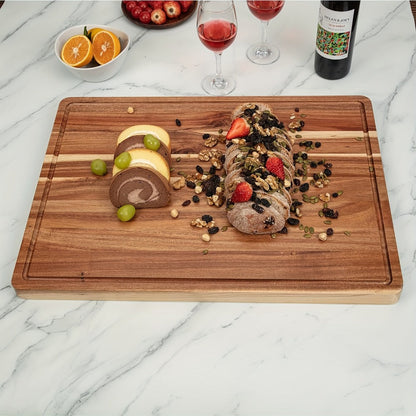 Cutting Board Bamboo-Look Juice-Groove Board with Five Size and Build Options for Prep or Serving