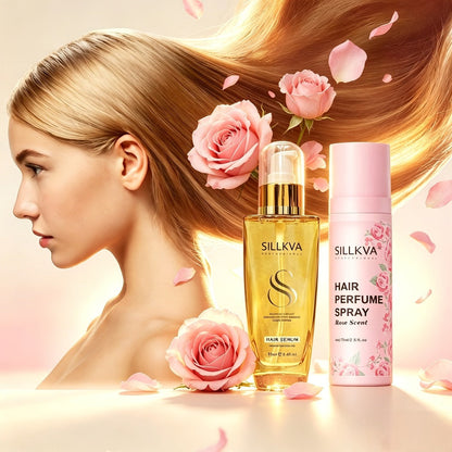 Argan Hair Oil and Rose Fragrance Spray Two-Piece Set with One- or Two-Set Checkout Options