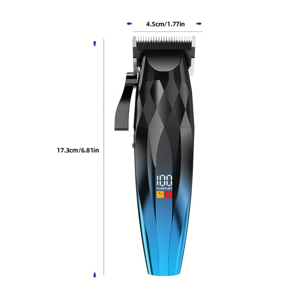 Hair Clipper Cordless Ceramic-Blade Trimmer with 7000RPM Motor, Eight Guide Combs and Three Colors