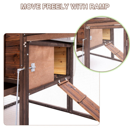 Chicken Coop | Wooden Outdoor Rabbit Duck Small Animal Poultry Cage
