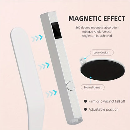 Handheld UV LED Nail Lamp with Magnetic Stand, 20/60s Timer Display, Type-C Port and Five Colors
