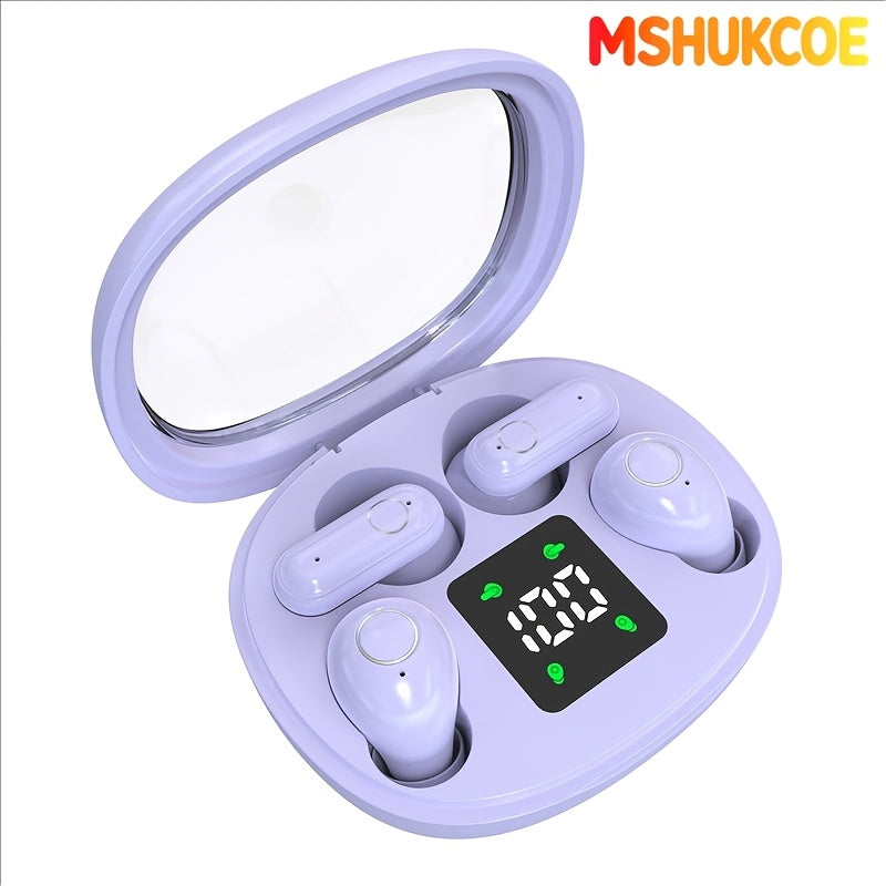 Wireless Earbuds MSHUKCOE 2-in-1 Mini Sleep Style with Noise Reduction and 6D HiFi Sound in Three Colors