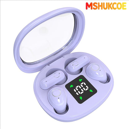 Wireless Earbuds MSHUKCOE 2-in-1 Mini Sleep Style with Noise Reduction and 6D HiFi Sound in Three Colors