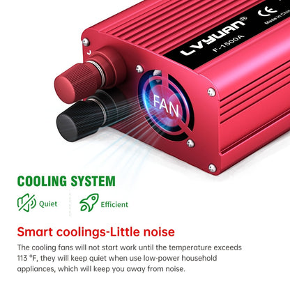 Car Power Inverter 500W 12V to 110V AC Outlet Converter with QC3.0 USB Port for Vehicle Boat Truck RV Portable Auto Power Adapter 200W Rated American Standard Socket Black Red