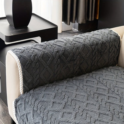 Sofa Cover Plush-Texture Modular Panels for Single to 4 Seats, Backrest, Armrest or Throw Pillow