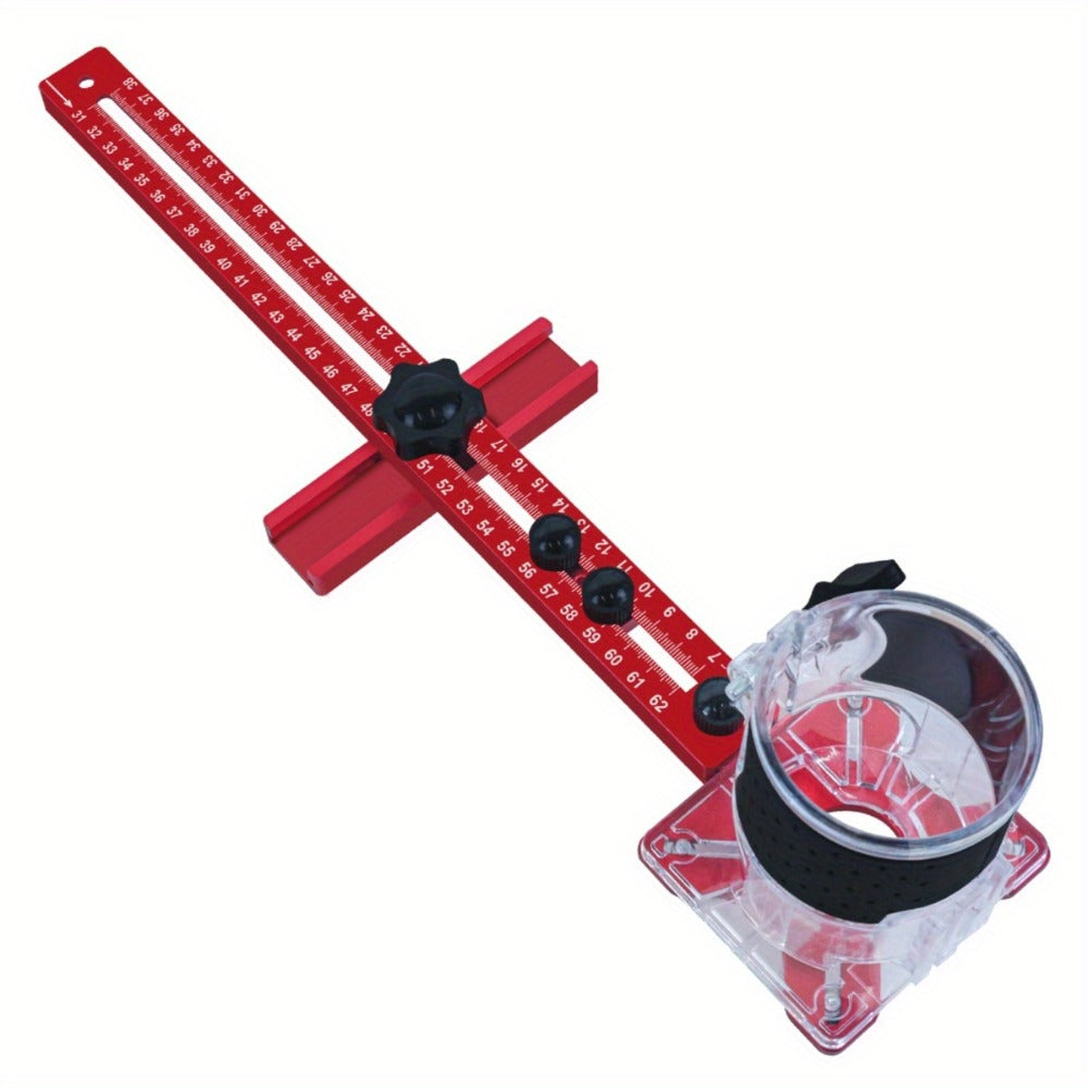 Four-in-One Aluminum Router Circle Cutting Jig in Metric with Base or Inch Configuration without Base