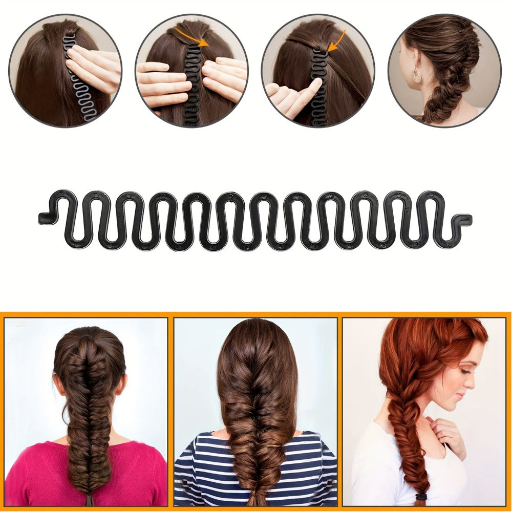 Hair Accessories 81-Piece Styling Kit with Bun Makers, Curlers, Clips, Pins and Braiding Tools